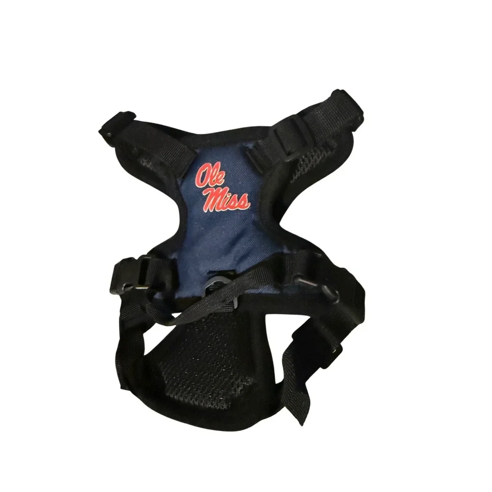 Little Earth Ole Miss Rebels Dog Pet Harness Vest Size S Blue Red